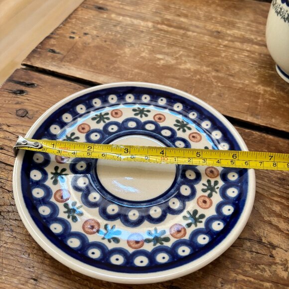 Boleslawiec Polish Pottery Large Mug with Plate - Picture 6 of 6